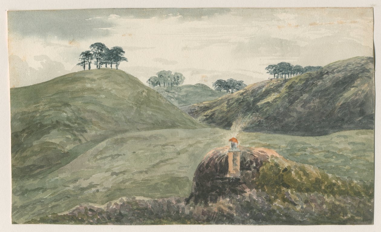沃尔顿山上-Cannock Chase：水彩画，nd [？19th cent] 作者 不明