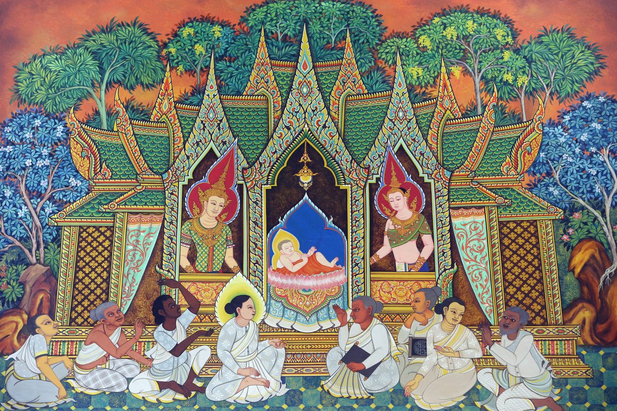 Wat Ananda Metyarama泰国佛寺。释迦牟尼佛（俗称佛祖）的诞生，20160818，新加坡，新加坡 作者 不明