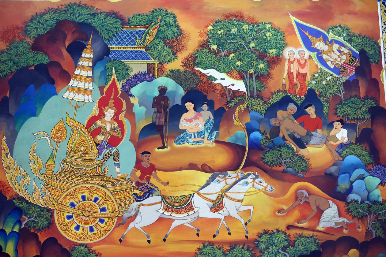 Wat Ananda Metyarama泰国佛寺。佛祖的生命画，20160818，新加坡，新加坡 作者 不明