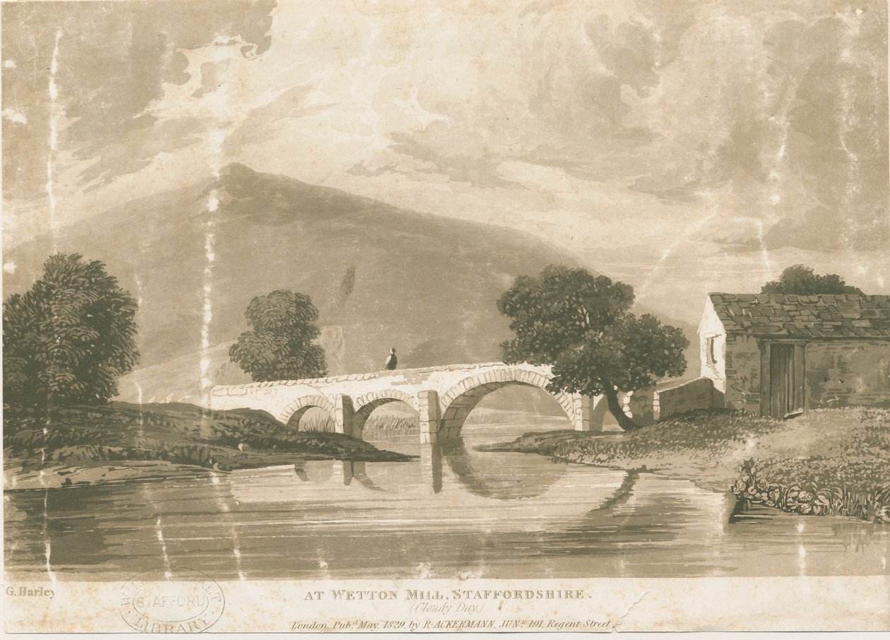 湿顿磨坊：水彩画版画，[c 1829] 作者 不明