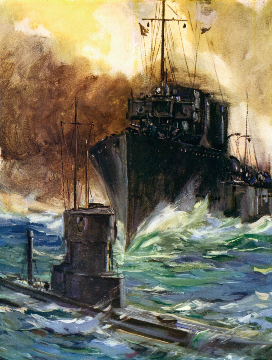 第一次世界大战--H.M.S. Badger（獾号 作者 未知艺术家