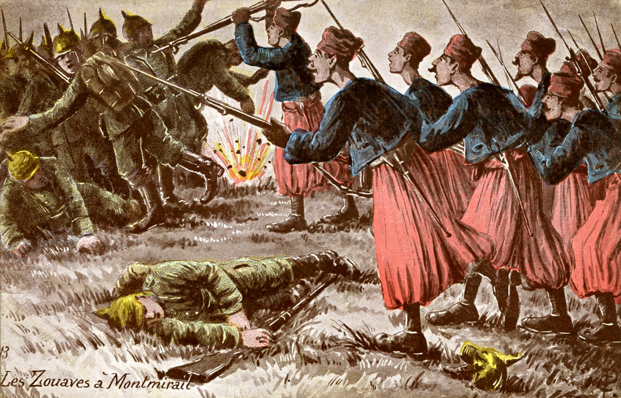 西线蒙米莱尔的 Zouave（冲锋队 作者 未知艺术家