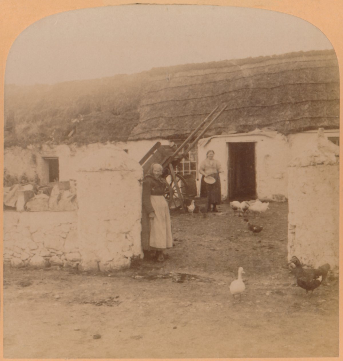 特色住宅，爱尔兰安特里姆郡Ballintoy村，1900年。 作者 安德伍德和安德伍德