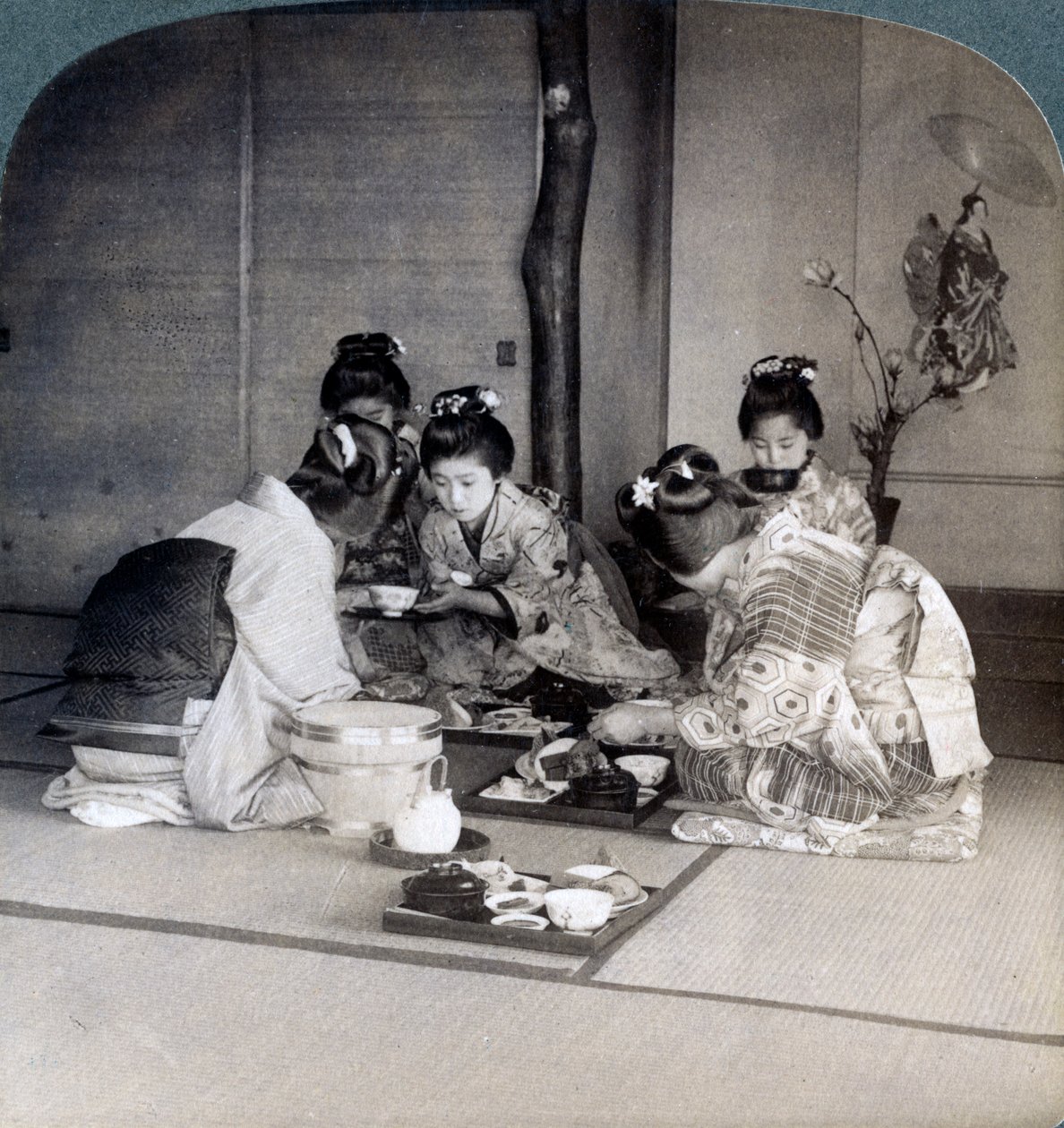 艺晚宴，日本东京，1904年 作者 安德伍德和安德伍德