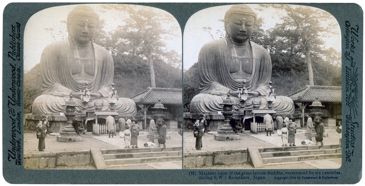 日本镰仓大青铜佛像，1904年 作者 安德伍德和安德伍德