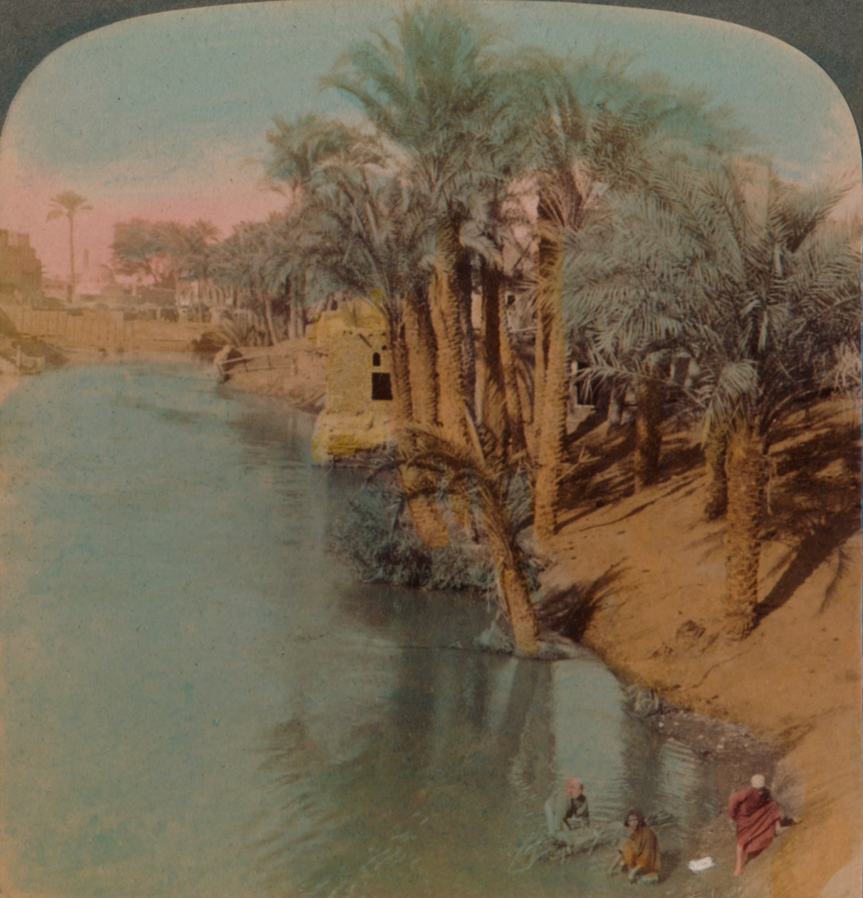 在法尤姆（Fayum），埃及最富有的绿洲，位于约瑟夫河（Bahr Yussef River Joseph）上的尼罗河（Nile），1902年。艺术家：埃尔默·安德伍德（Elmer Underwood），贝特·埃里亚斯·安德伍德（Bert Elias Underwood）。 作者 安德伍德和安德伍德