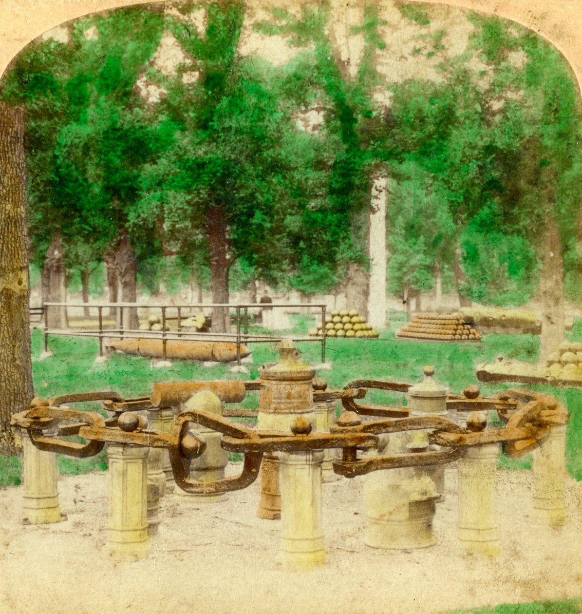 The Great Chain，奖杯点，西点，纽约，美国，1901年 作者 安德伍德和安德伍德