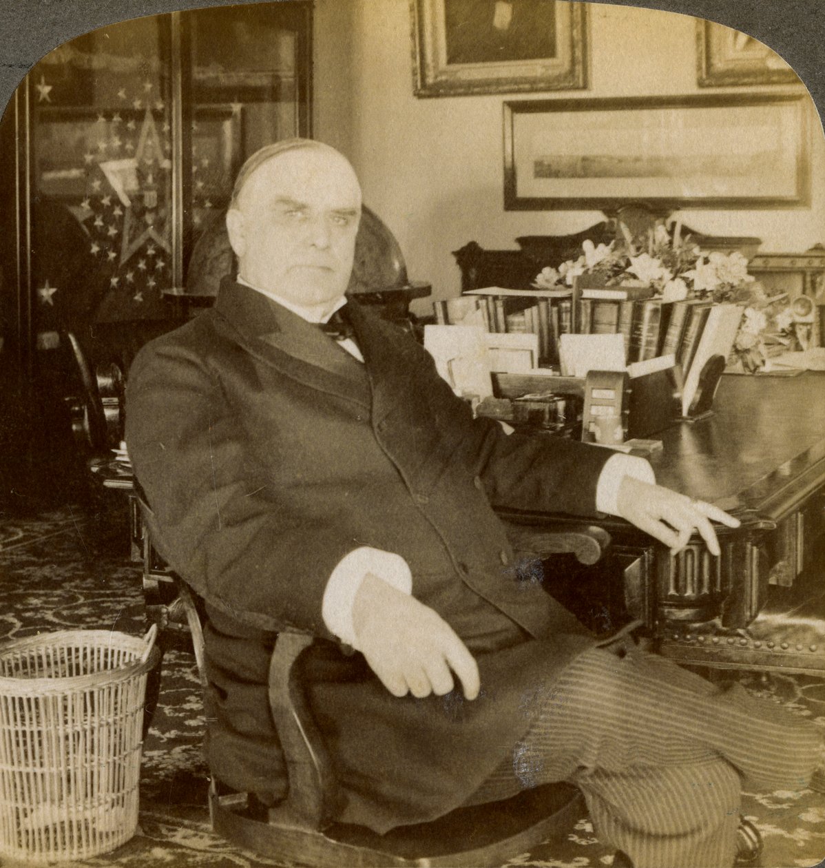 威廉·麦金莱（William McKinley），美国第25任总统，1900年 作者 安德伍德和安德伍德