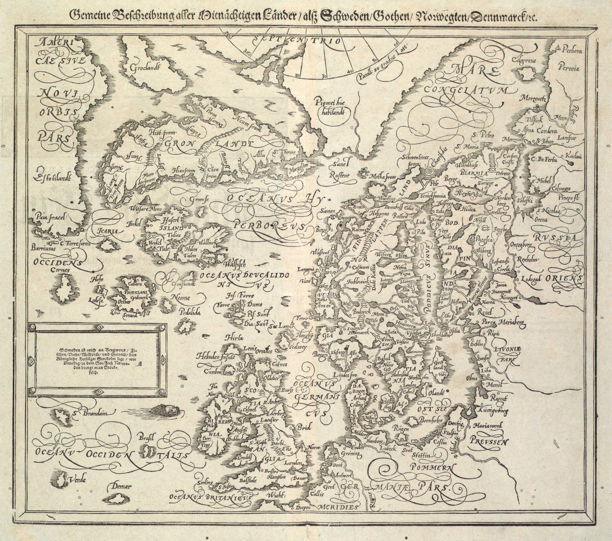 1588年左右的冰岛地图 作者 不明