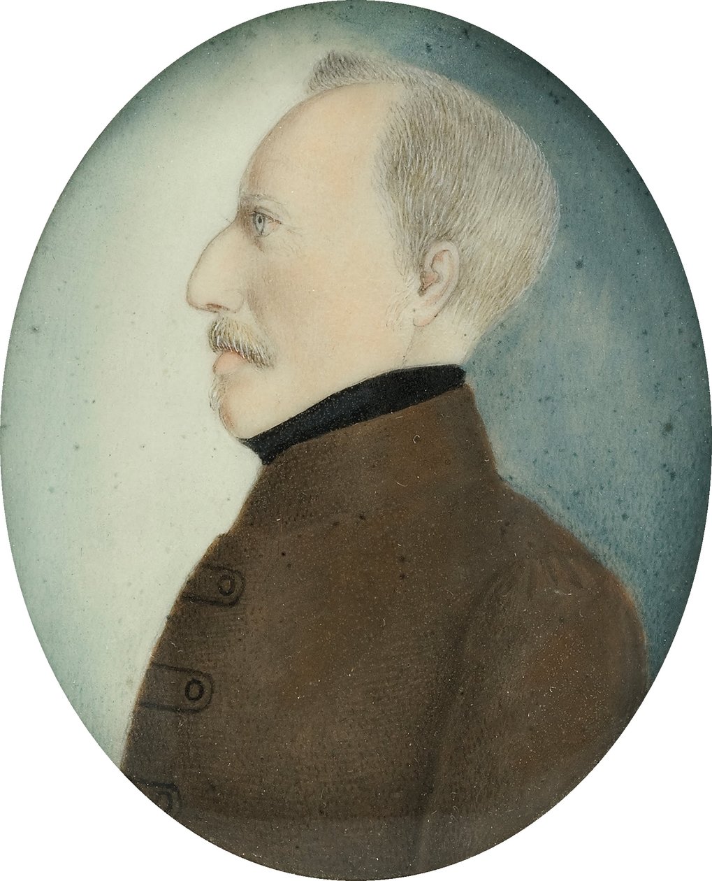 “Gustafsson上校”的缩影，瑞典前Gustav IV Adolf King，1830年（纸上水彩画） 作者 未知未知