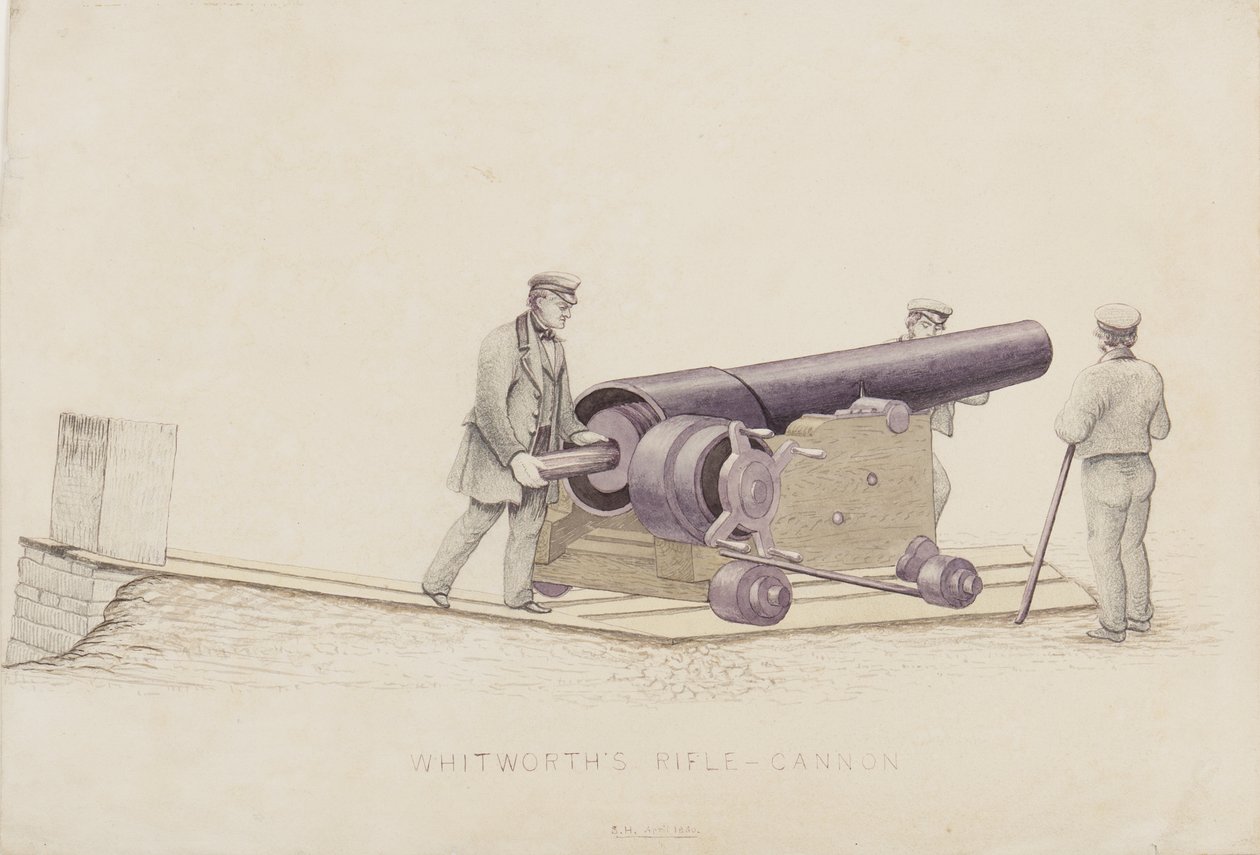 Whitworths Rifle-Cannon，c.1860（纸和铅笔） 作者 未知未知