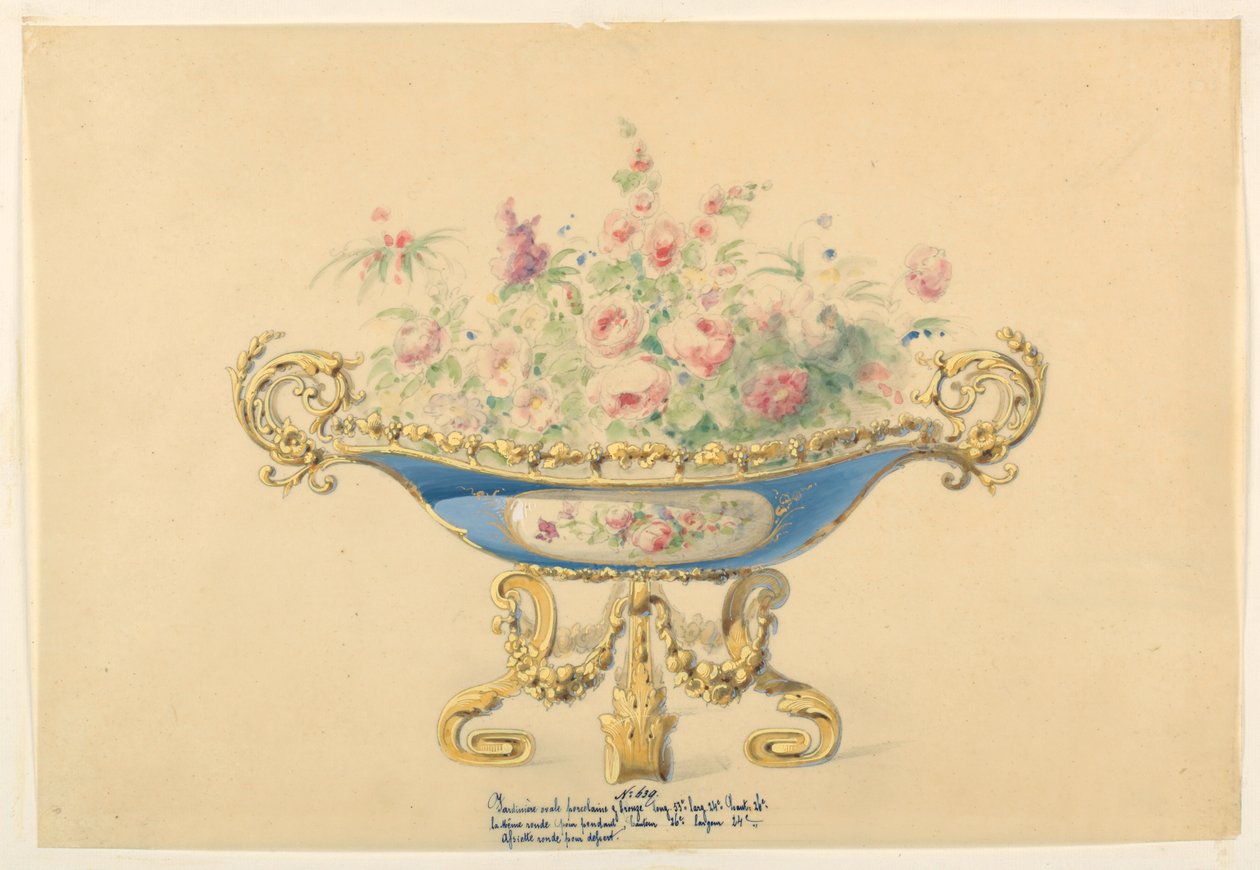 绘画，设计为花园，约。 1855年 作者 不明