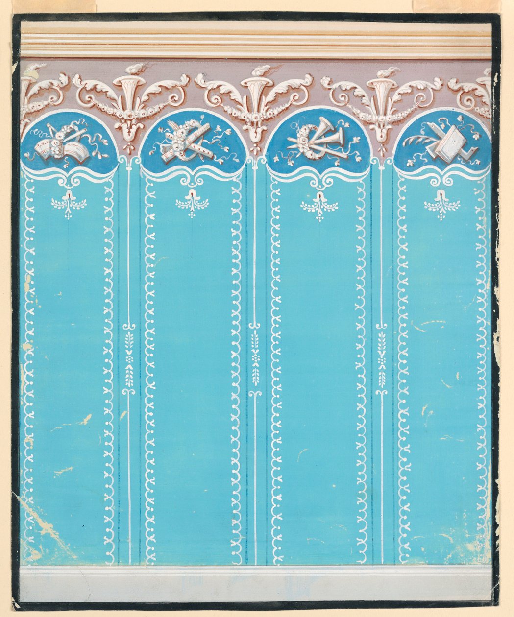 绘画，壁纸设计，1825-35 作者 不明