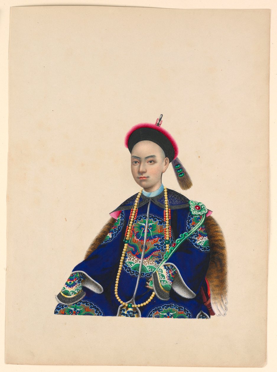微型，坐着的人的肖像，约。 1820至60年 作者 不明