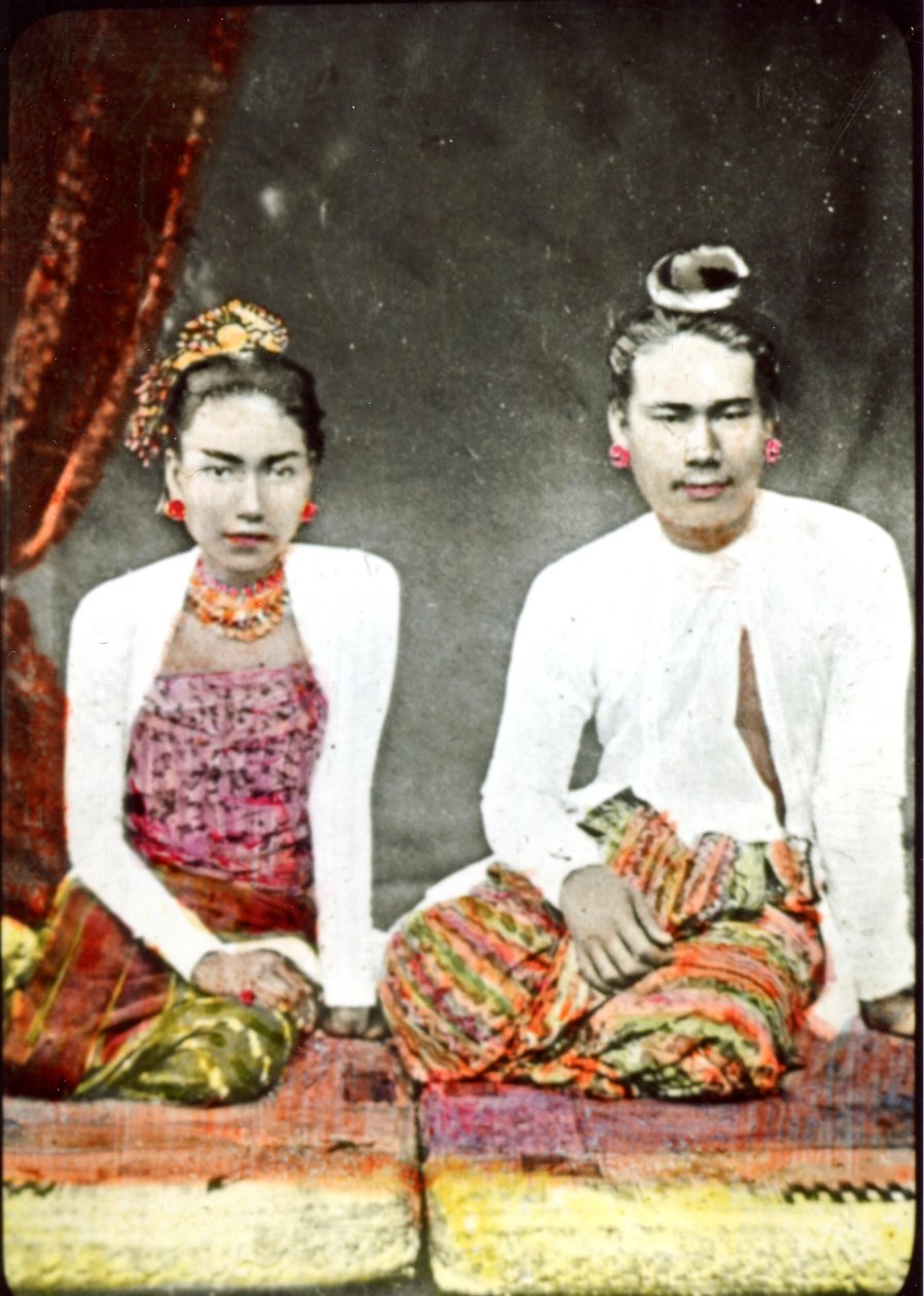 1880年代的缅甸国王Thebaw和女王Supayalat 作者 不明