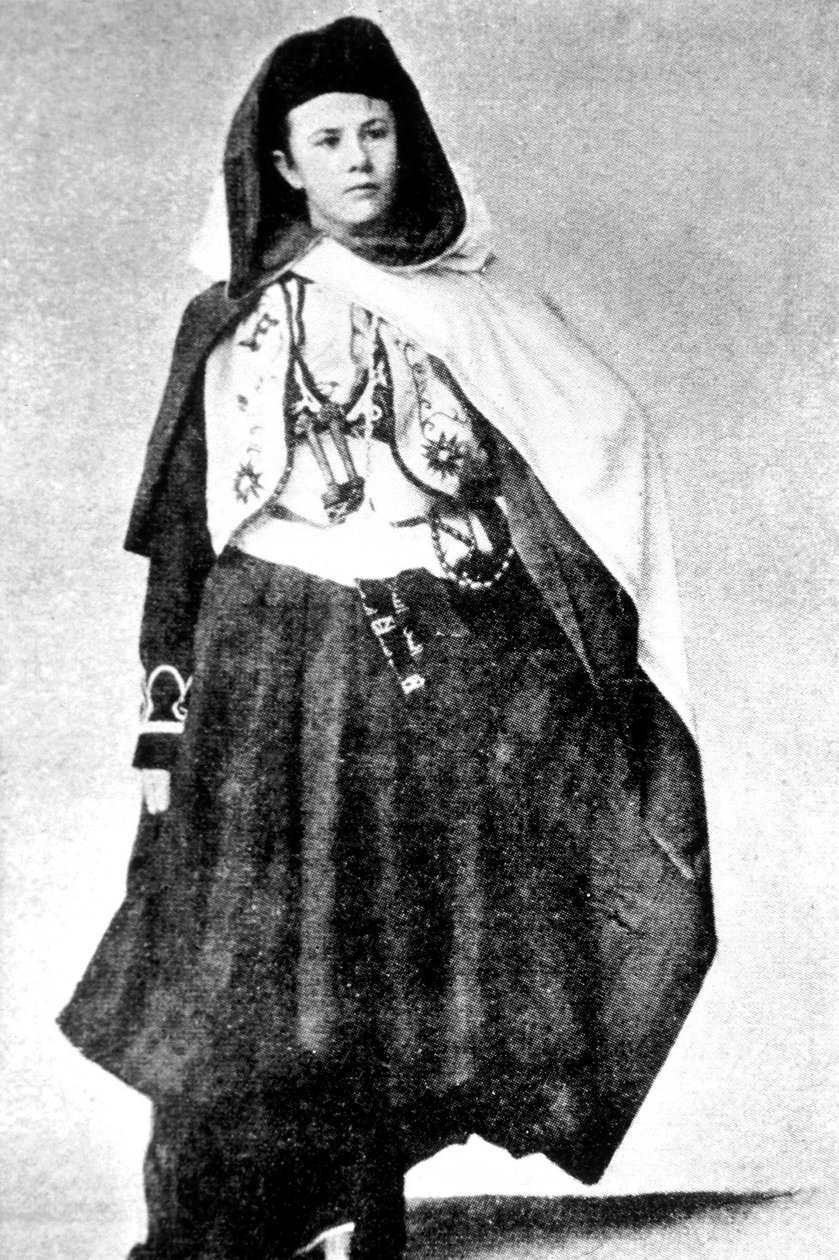 瑞士探险家Isabelle Eberhardt穿着阿拉伯服装，c.1897 作者 不明