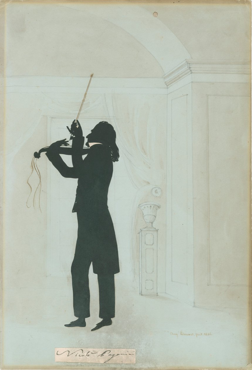 Niccolo Paganini  - 剪影 作者 不明