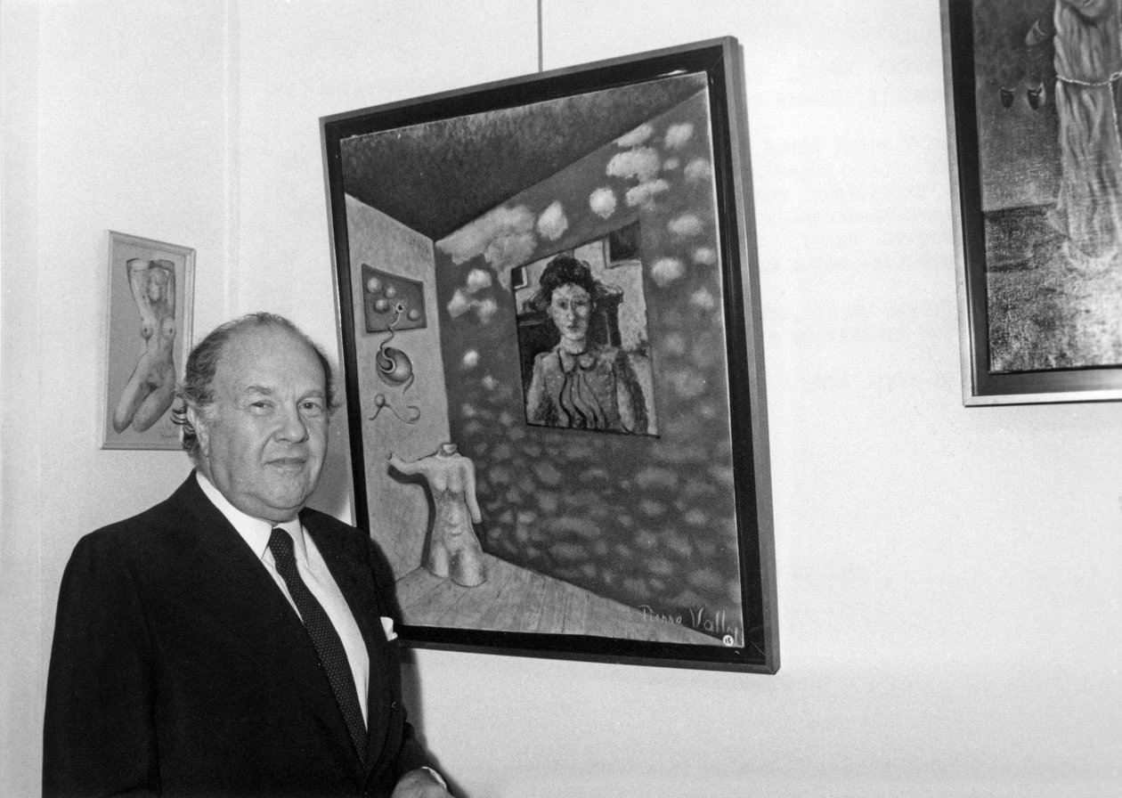 Pierre Velly Alias Pierre De Varga在1986年4月11日Galerie 3000展览开幕式上展出他的一幅画布 作者 不明