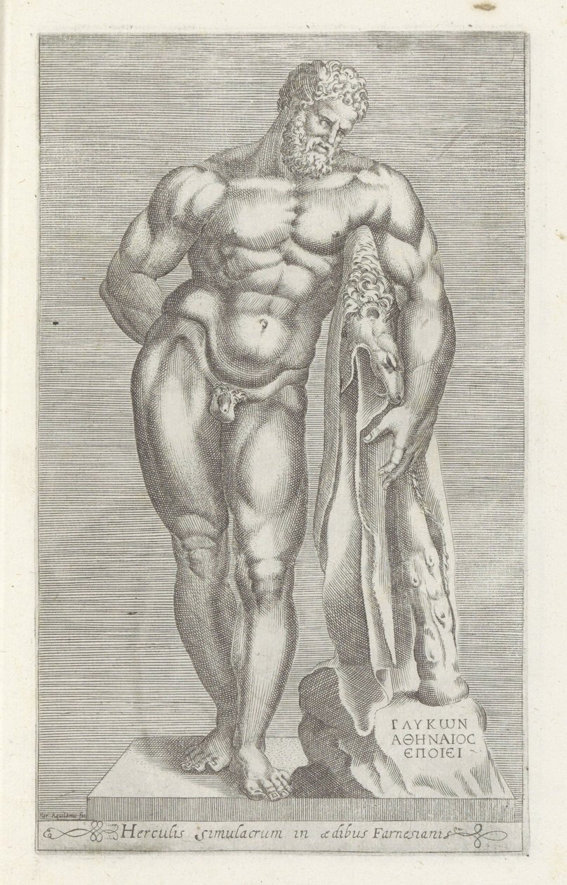 海格力斯雕塑
海格力斯-法尔内塞
Herculis simulacrum in aedibus Farnesiani（物品上的标题）
罗马的古代雕塑（系列名称）
Antiquarum statuarum urbis Romae quae in publicis locis visuntur icones（系列标题） 作者 不明