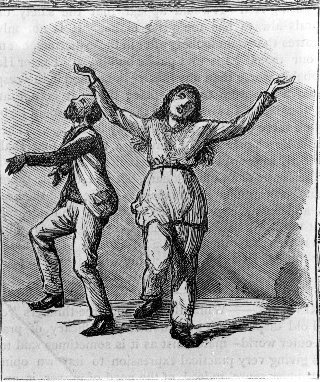 A couple of Shakers dancing. 作者 未知艺术家