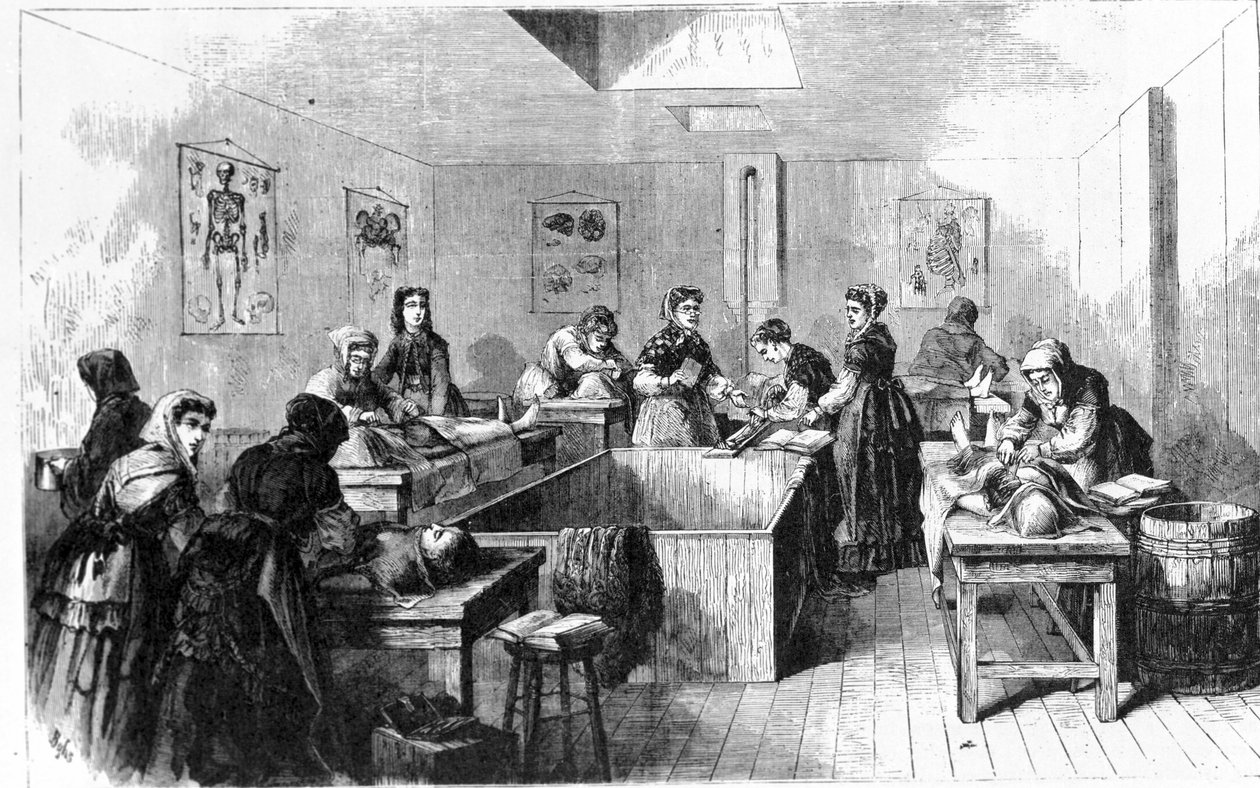 1890 年，美国的停尸房。 作者 未知艺术家
