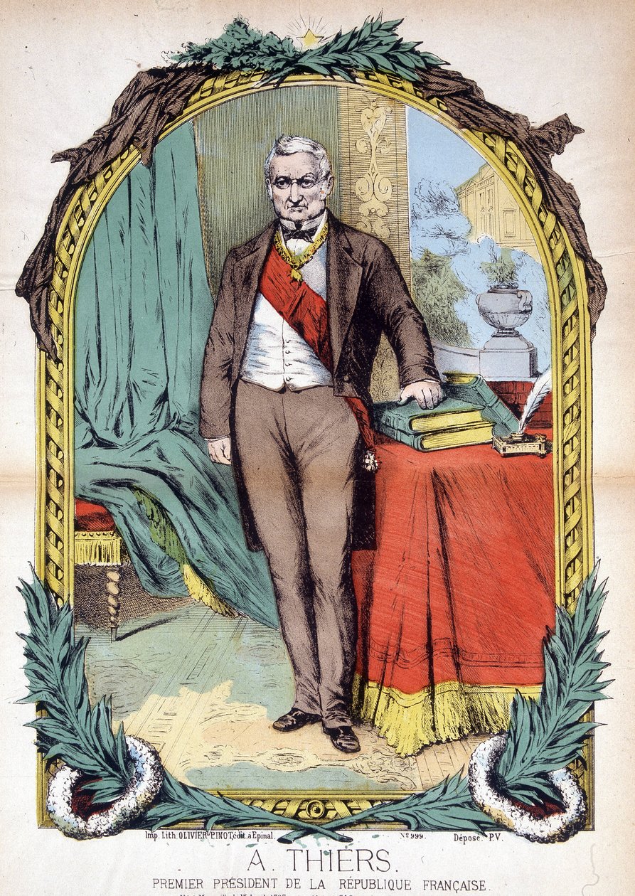 阿道夫-梯也尔（1797-1877），法国政治家、记者和历史学家。 作者 未知艺术家