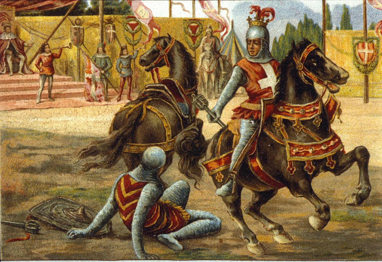 萨沃伊的阿梅迪七世 (1360 -1391) 在比赛中说红伯爵。 Savoy 的 Amedeo VIII（所谓的 Rosso）。 作者 未知艺术家