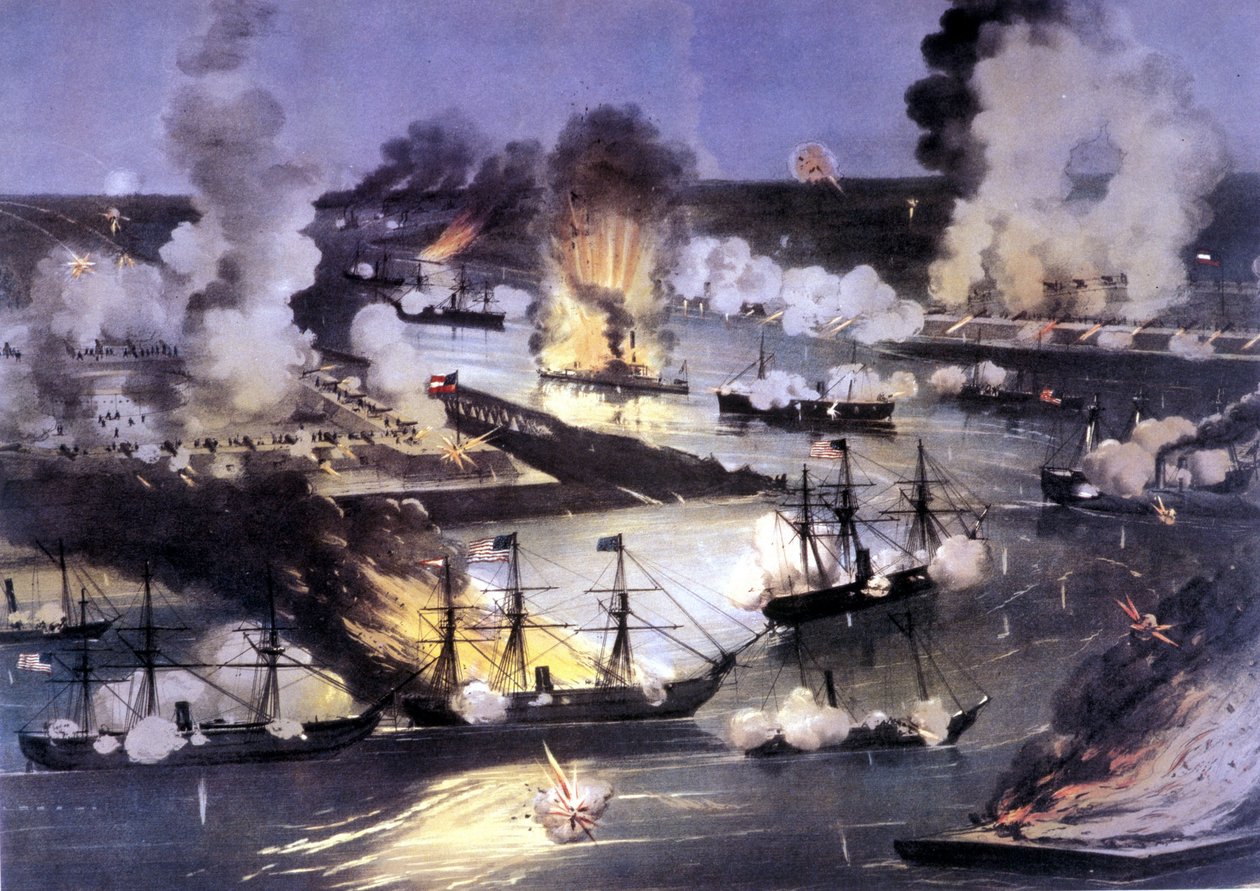 American Civil War (1861 - 1865): naval battle over the Mississippi 作者 未知艺术家