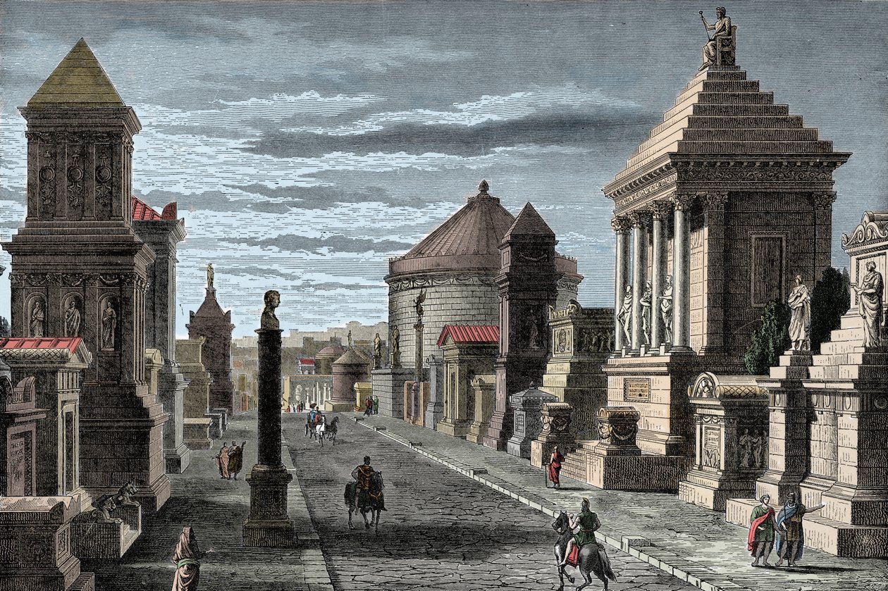 Appian Way - Via Appia a Rome - Appian Way to Rome - 作者 未知艺术家