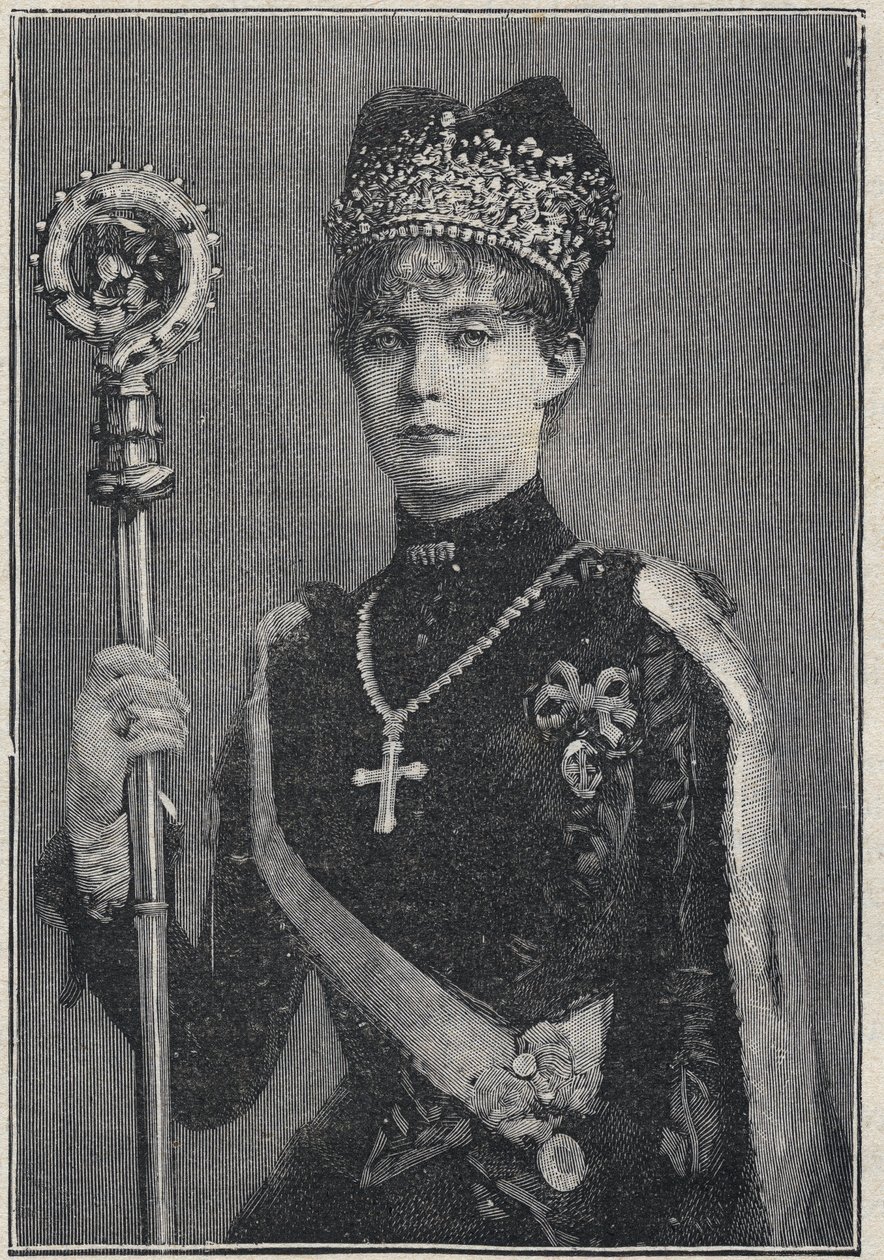 奥地利大公夫人Margarethe Klementine--奥地利的Margaret Clementine Marie 1870-1955年奥地利大公夫人--1892年的雕刻作品 作者 未知艺术家