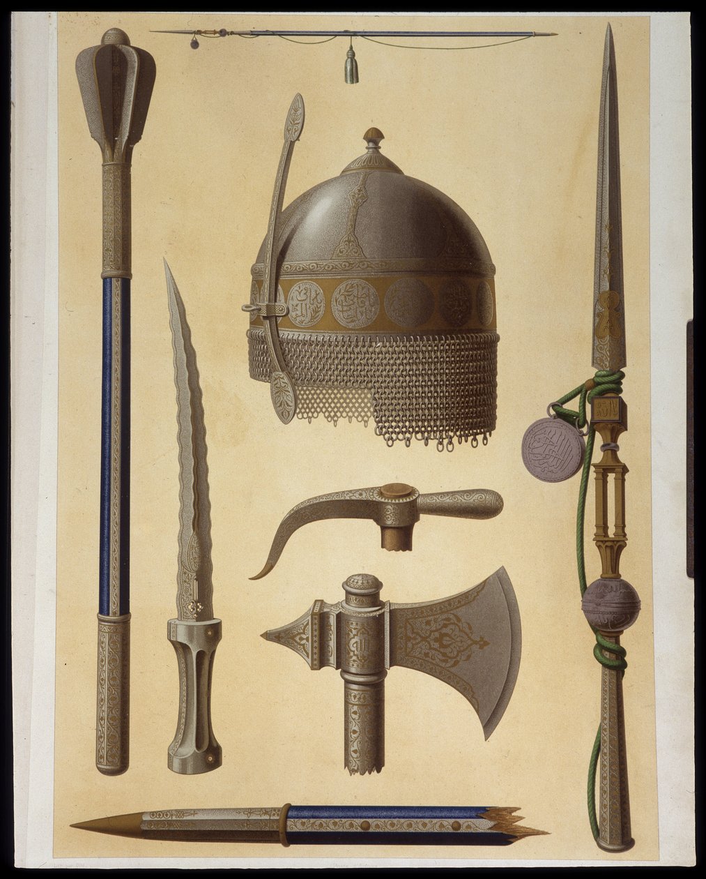Armes de Toman Bay - in “” Arab Art”” from the monuments of Cairo from the 7th century until the 18th century by Prisse d