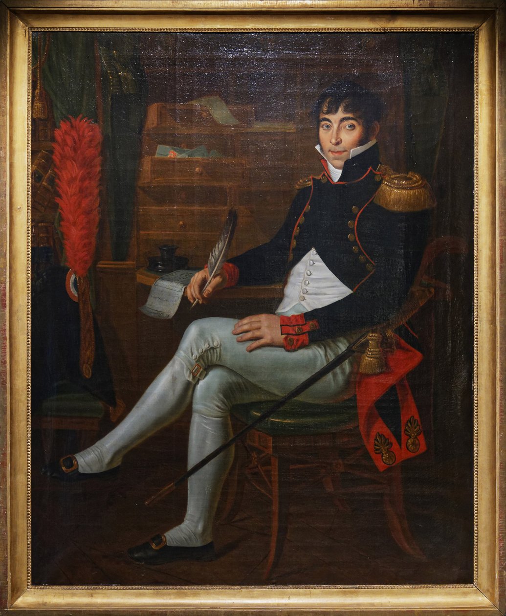 帝国下的炮兵军官，约1804-15（布面油画 作者 未知艺术家