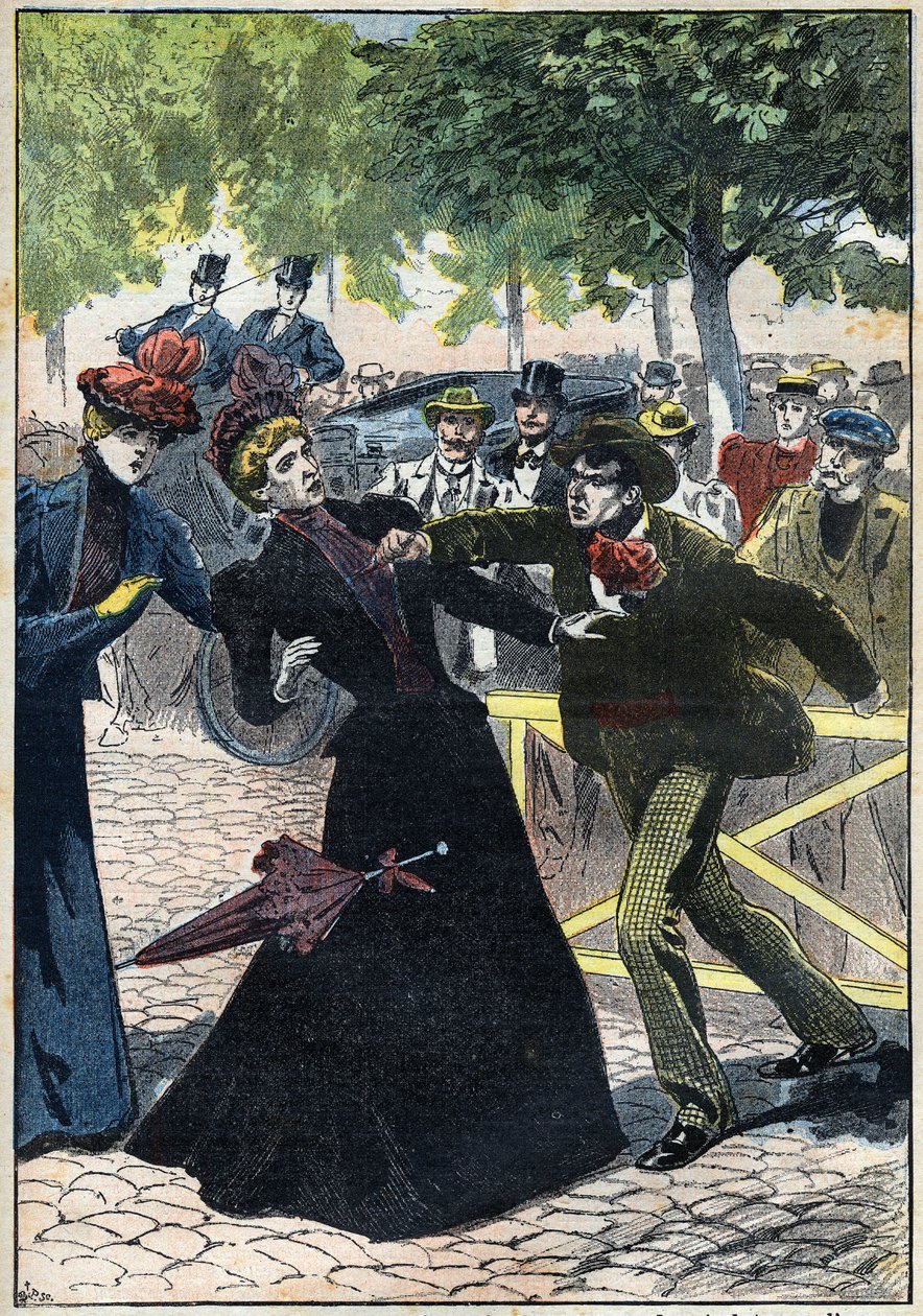 1898年意大利无政府主义者Luccheni在日内瓦刺杀奥地利伊丽莎白（Sissi）女王。1898年的插图。私人收藏--意大利无政府主义者Luigi Lucheni在日内瓦刺杀奥地利伊丽莎白皇后（Sissi）。 作者 未知艺术家