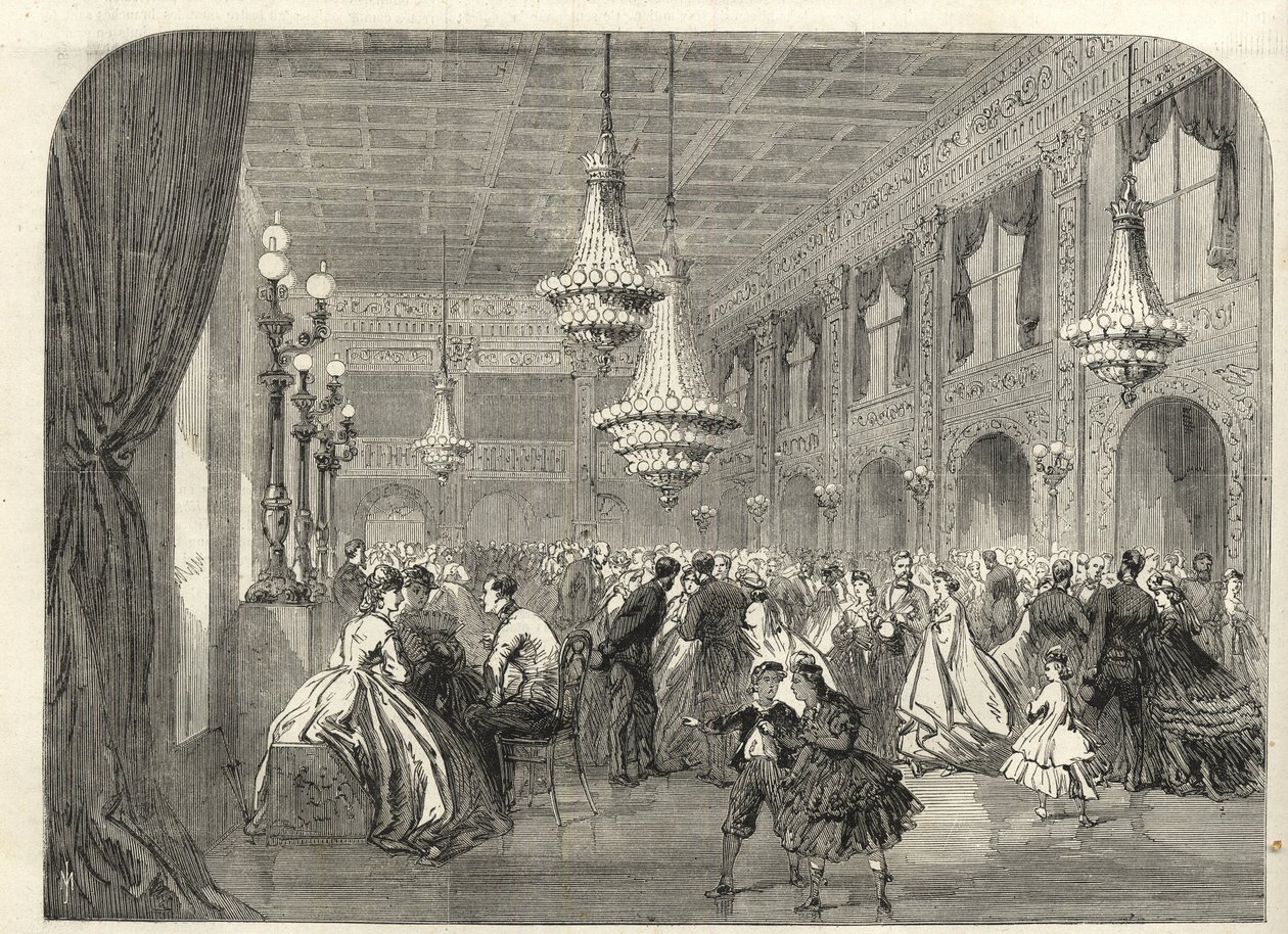 德国巴登巴登（Baden-Baden）--对话室内部 - 1867年 作者 未知艺术家