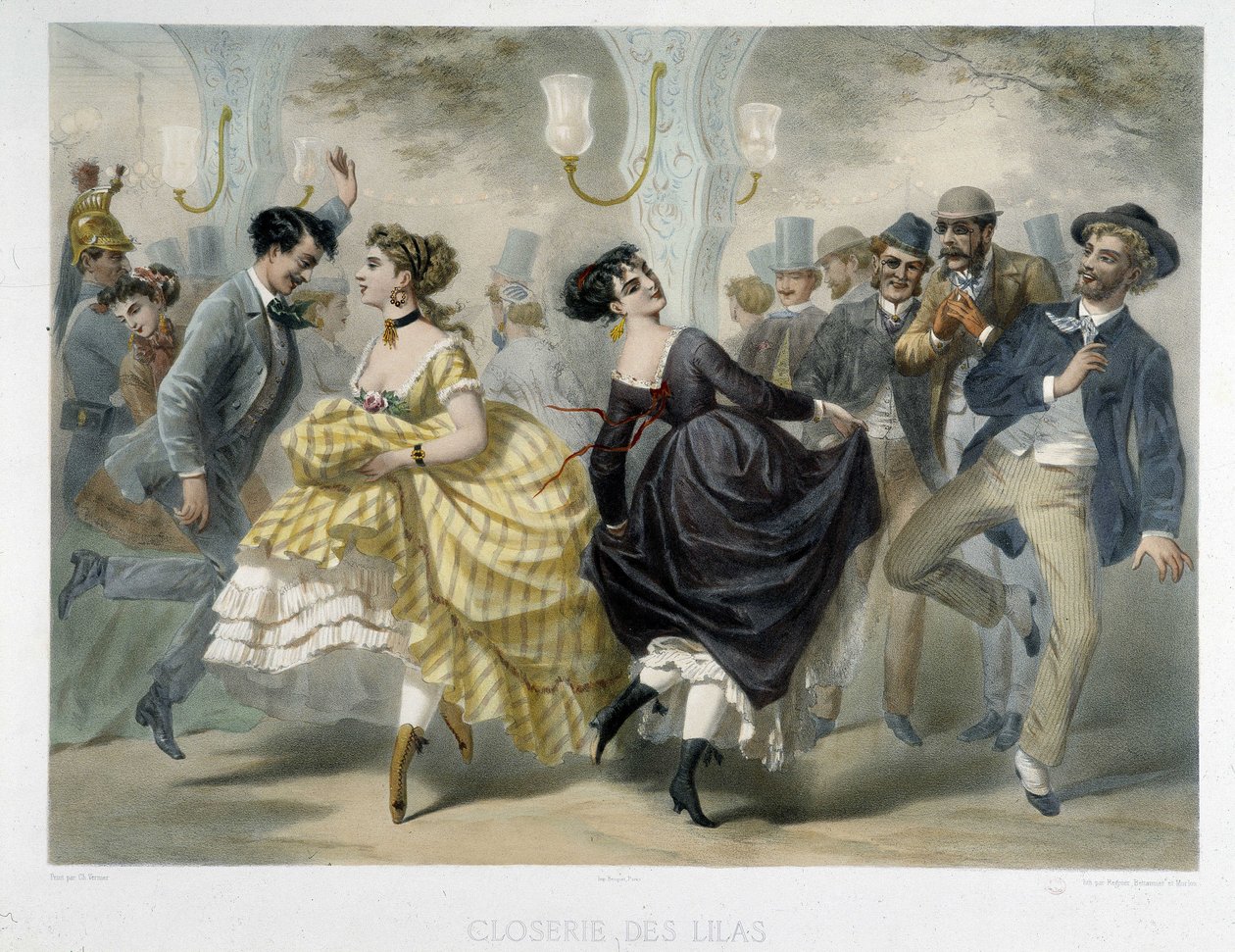 Closerie des Lilas 的舞会，大约 1860 年 作者 未知艺术家
