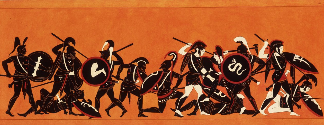希腊人和特洛伊人之战（特洛伊战争）1808-1810（绘画） 作者 未知艺术家