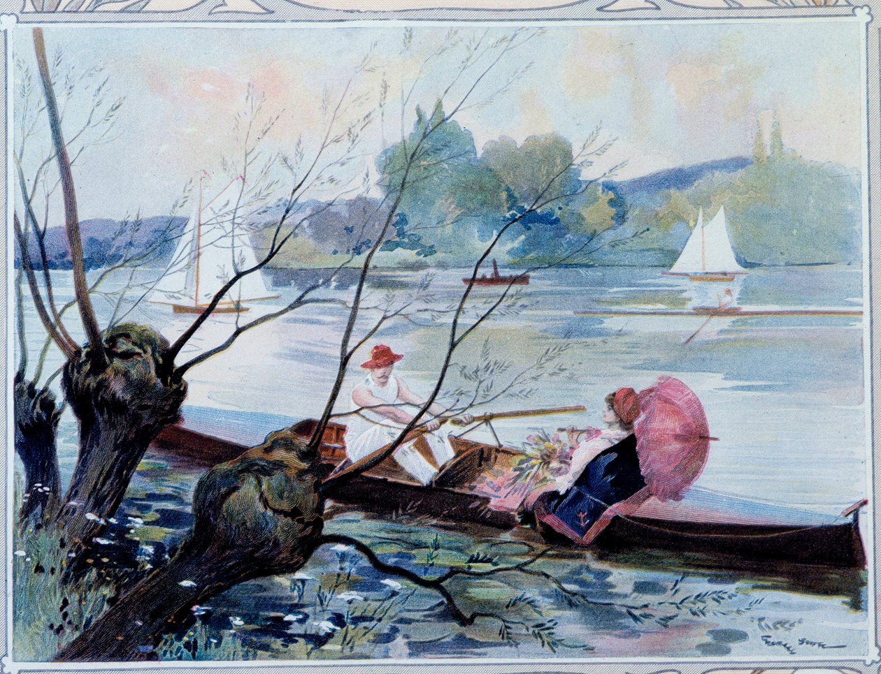 乘船漫步 作者 未知艺术家