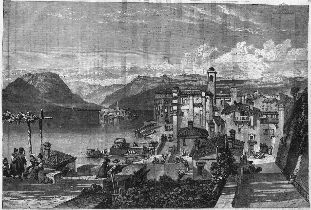 意大利马焦雷湖(Lago Maggiore in Lombardy)的Borromees群岛：Isola Bella(Ila-Bella)的景色。L