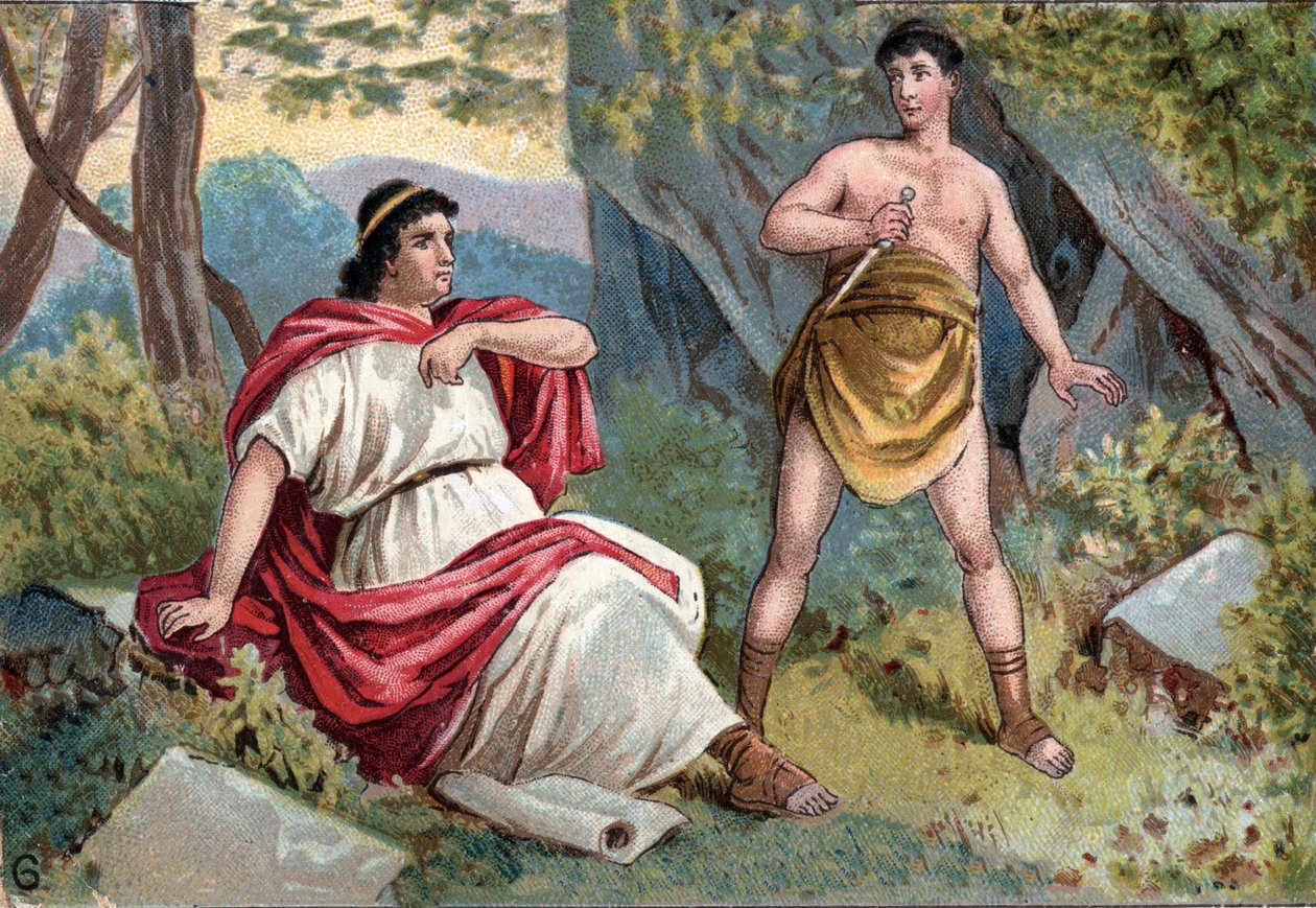 Caius Sempronius Gracchus (Gaio (Caio) Sempronio Gracco) (公元前154-122年) (Gracque)，平民护民官，陷入元老院和平民的冲突中，命令他的奴隶杀死他 作者 未知艺术家