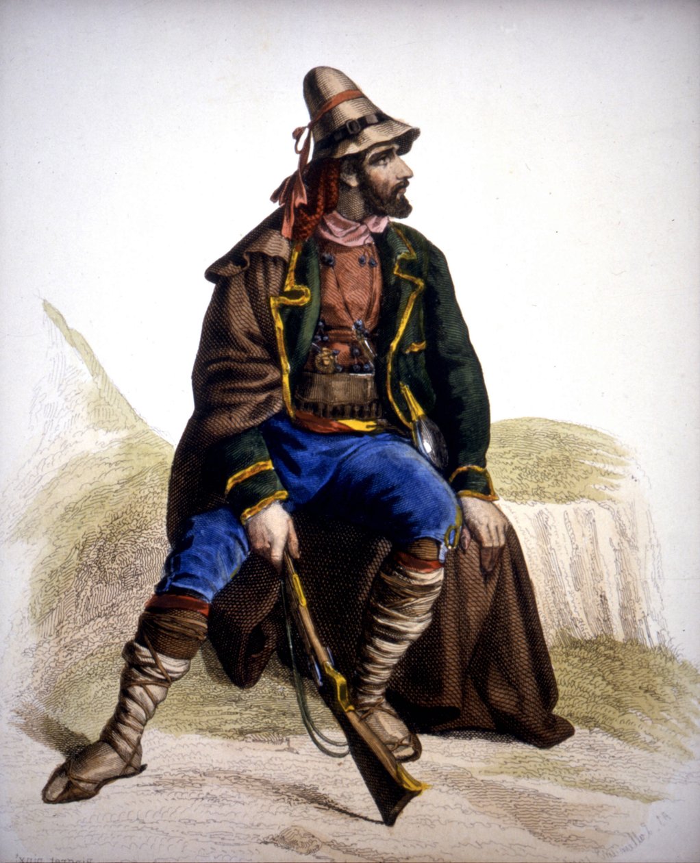 Calabrian Brigand - engraving 作者 未知艺术家