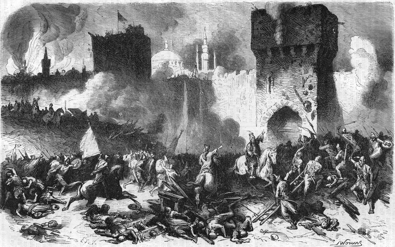 1453年5月29日，穆罕默德二世攻占君士坦丁堡。 作者 未知艺术家