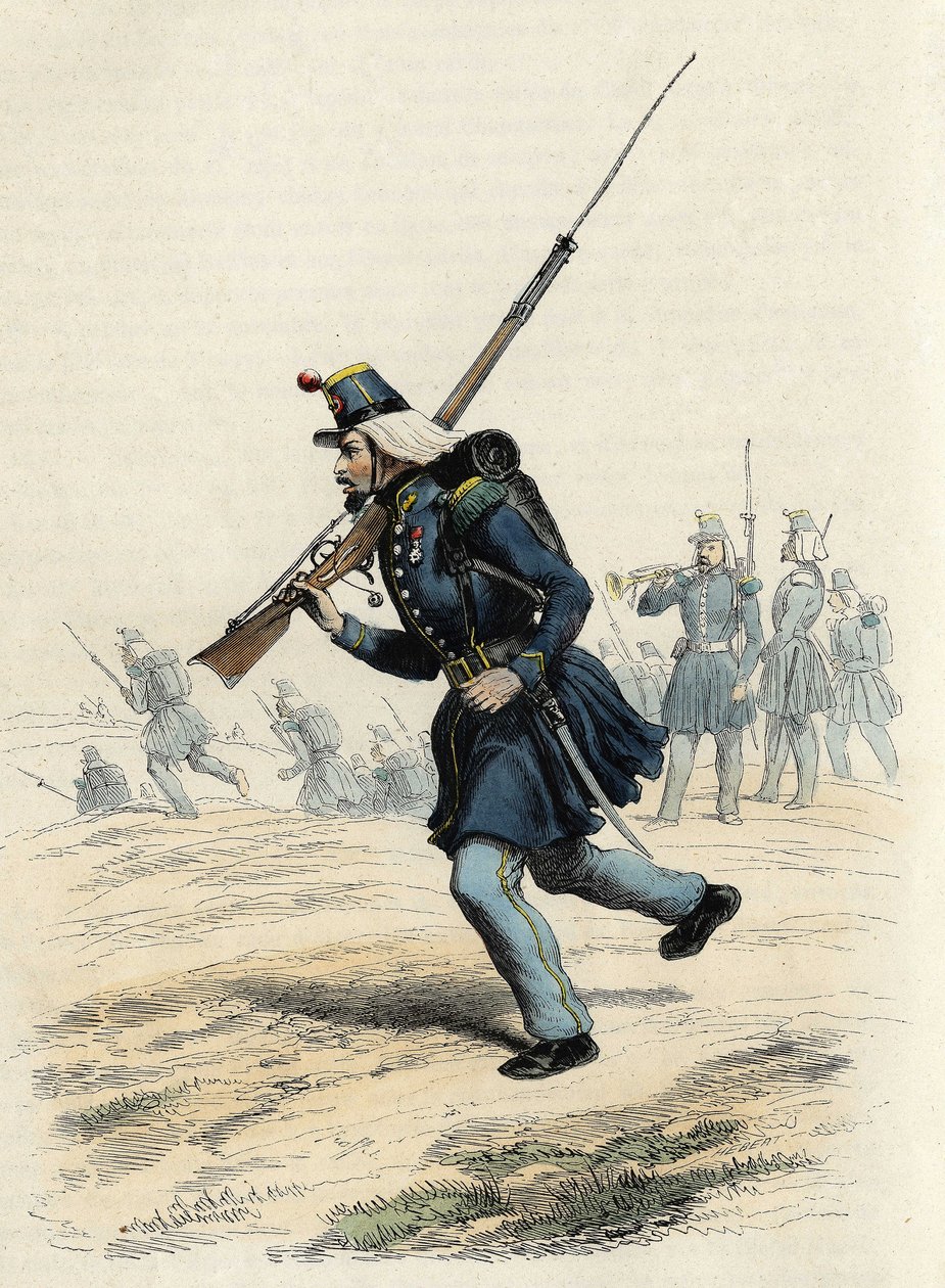法国军队的奥尔良猎手，创建于1840年，并于1841年被派往阿尔及利亚，在Leon Galibert的 "L