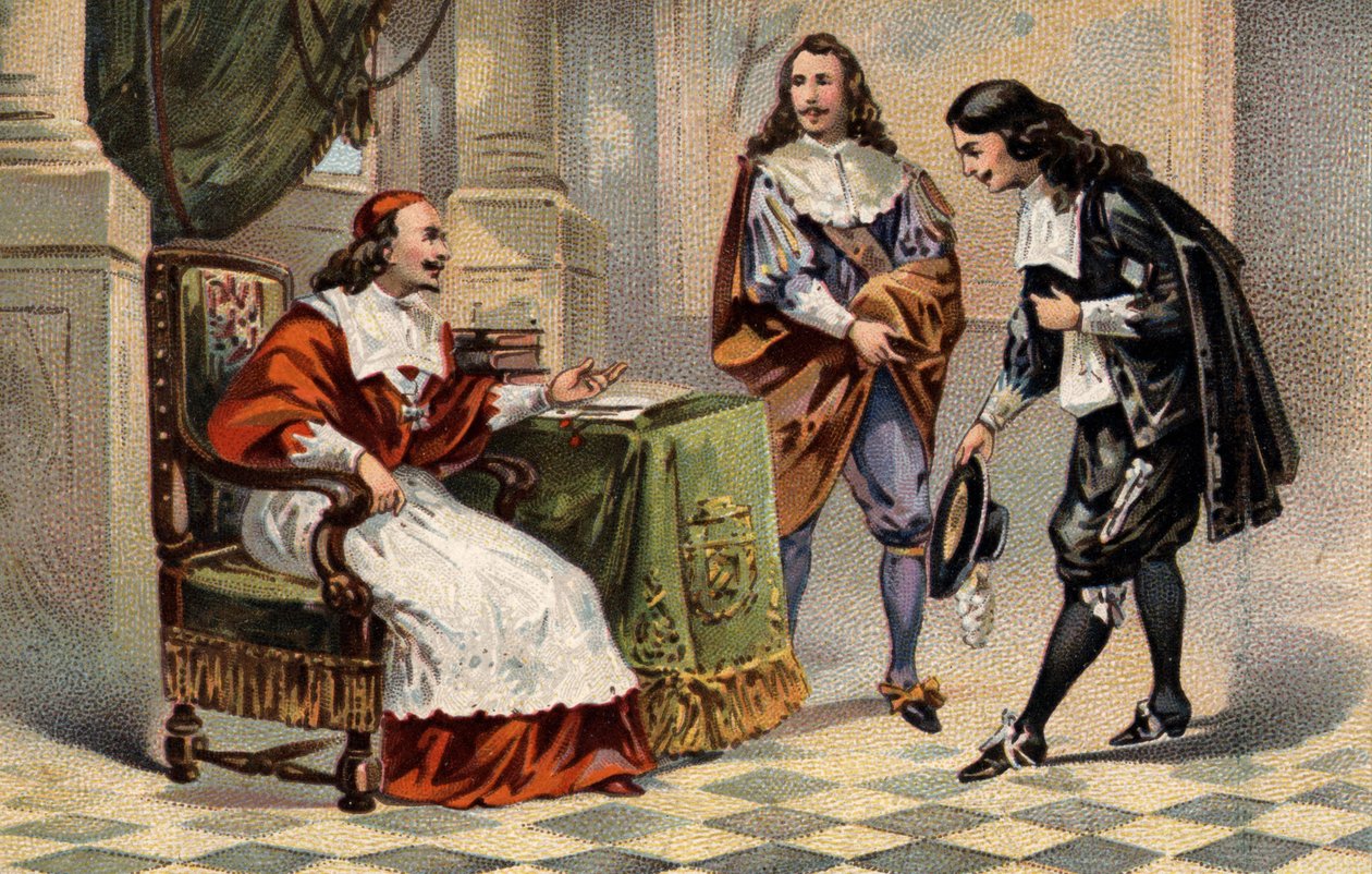 红衣主教朱尔-马扎然（Giulio Raimondo Mazzarino或Mazarino）（1602-1661）接待了施洗者约翰（Jean-Baptiste）-科尔贝尔（1619-1683）。 作者 未知艺术家