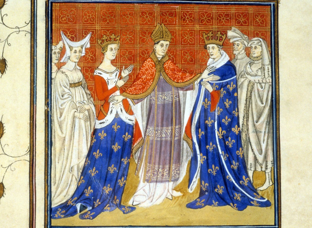 Charles IV the beautiful and white of Burgundy - Miniature of the Middle Ages (ref. 512, 345v): Request for permission to the Municipal Library of Toulouse (tel: 05 62 27 66 66) 作者 未知艺术家