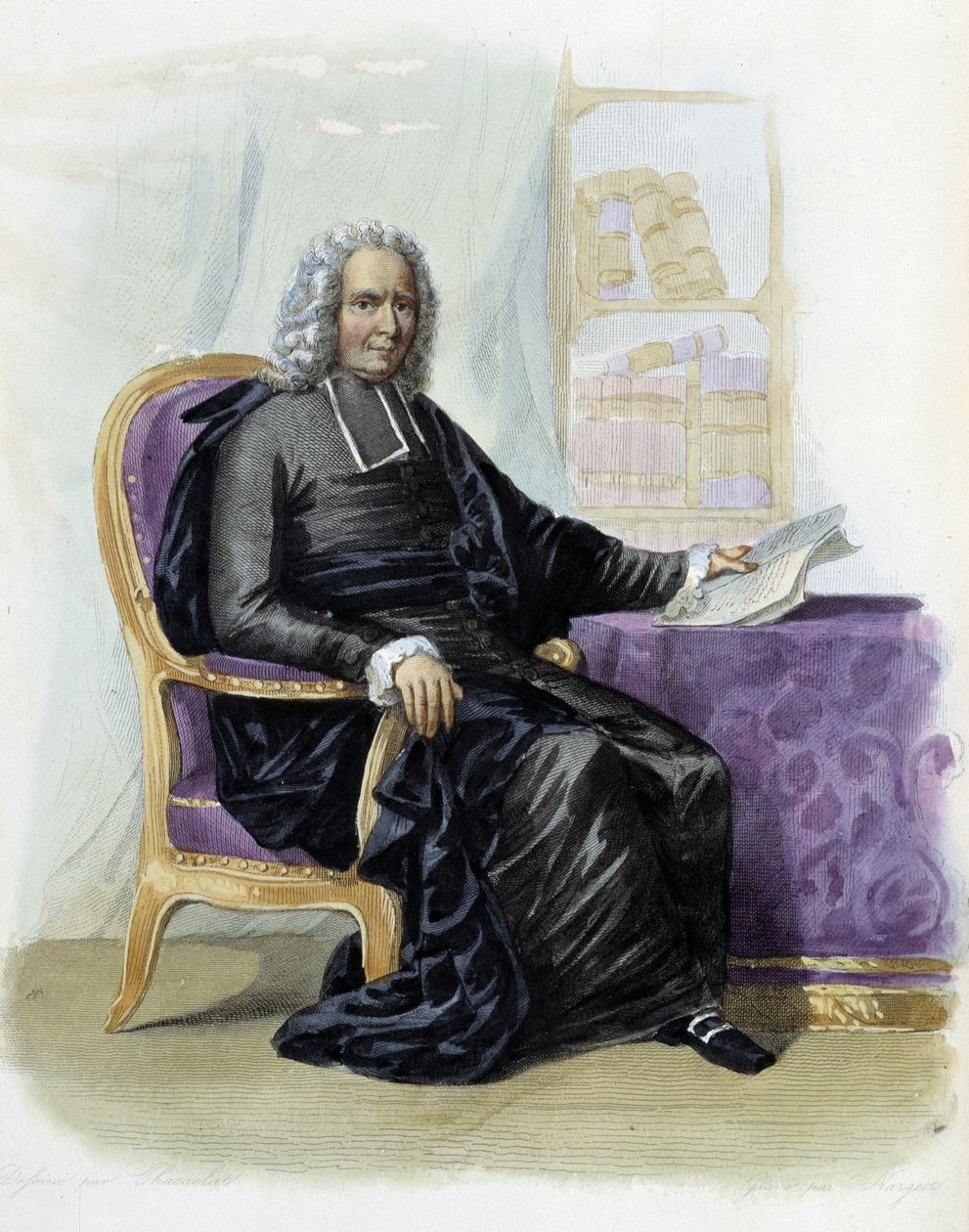 Charles Rollin (1661-1741)，Ed. Mennechet 的作家和历史学家，“” Le Plutarque francais “” 作者 未知艺术家