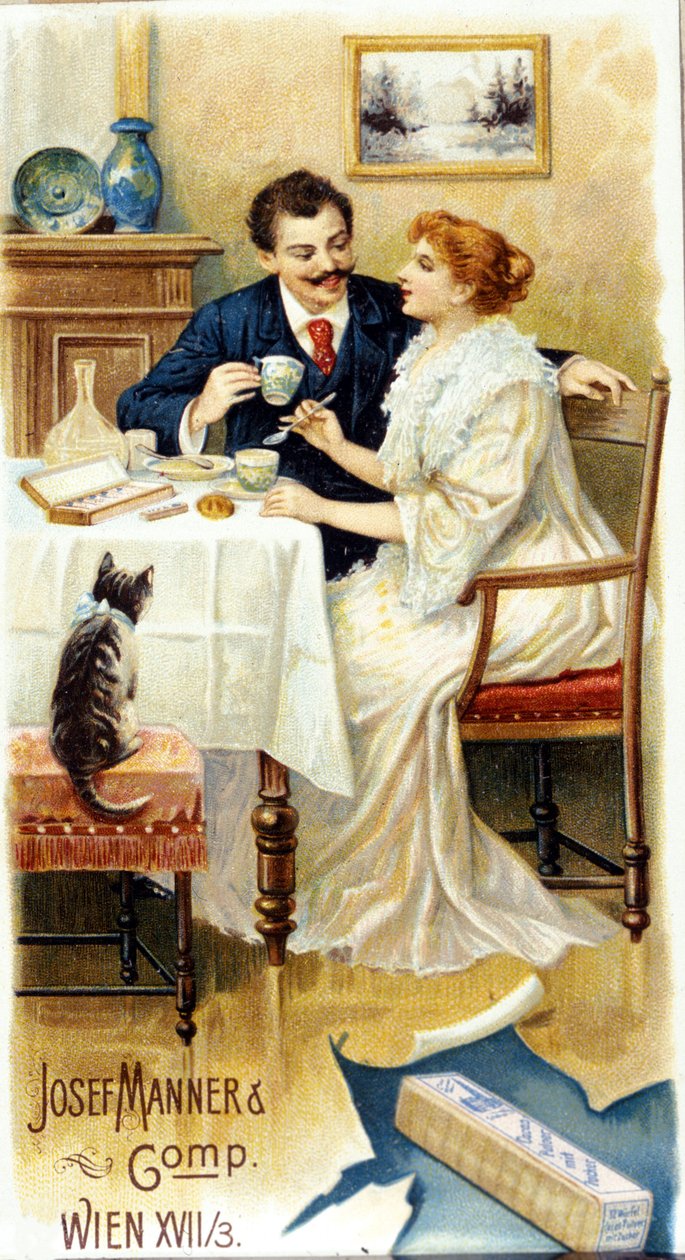Chocolate advertisement “” Josef Manner & Gomp, Vienna””. 作者 未知艺术家