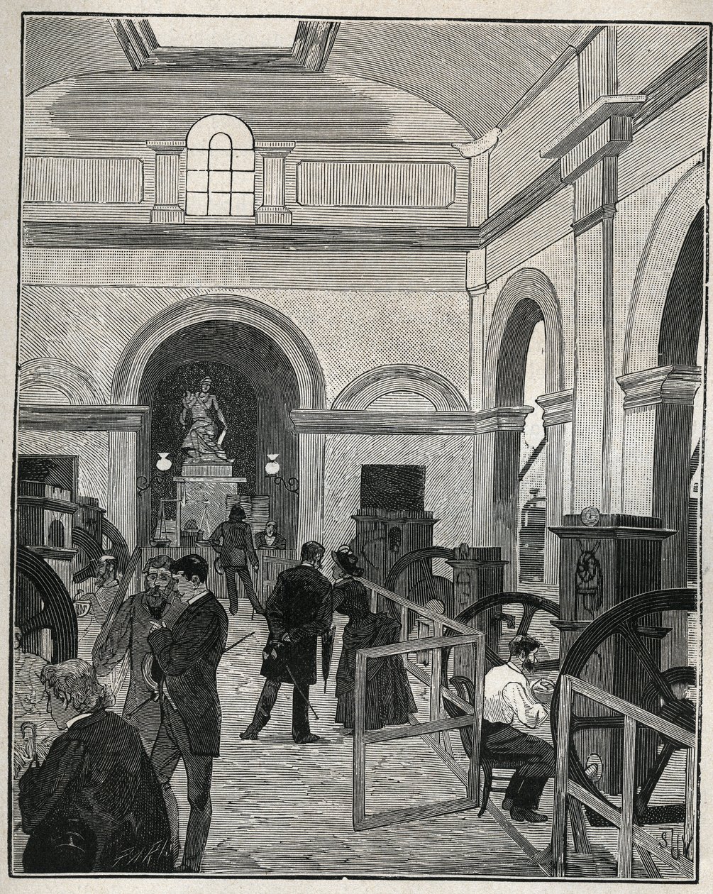 巴黎大教堂的钱币车间。1885年阿道夫-比塔尔（Adolphe BITARD）在 "Les arts et metiers illustrstres "中的版画。 作者 未知艺术家