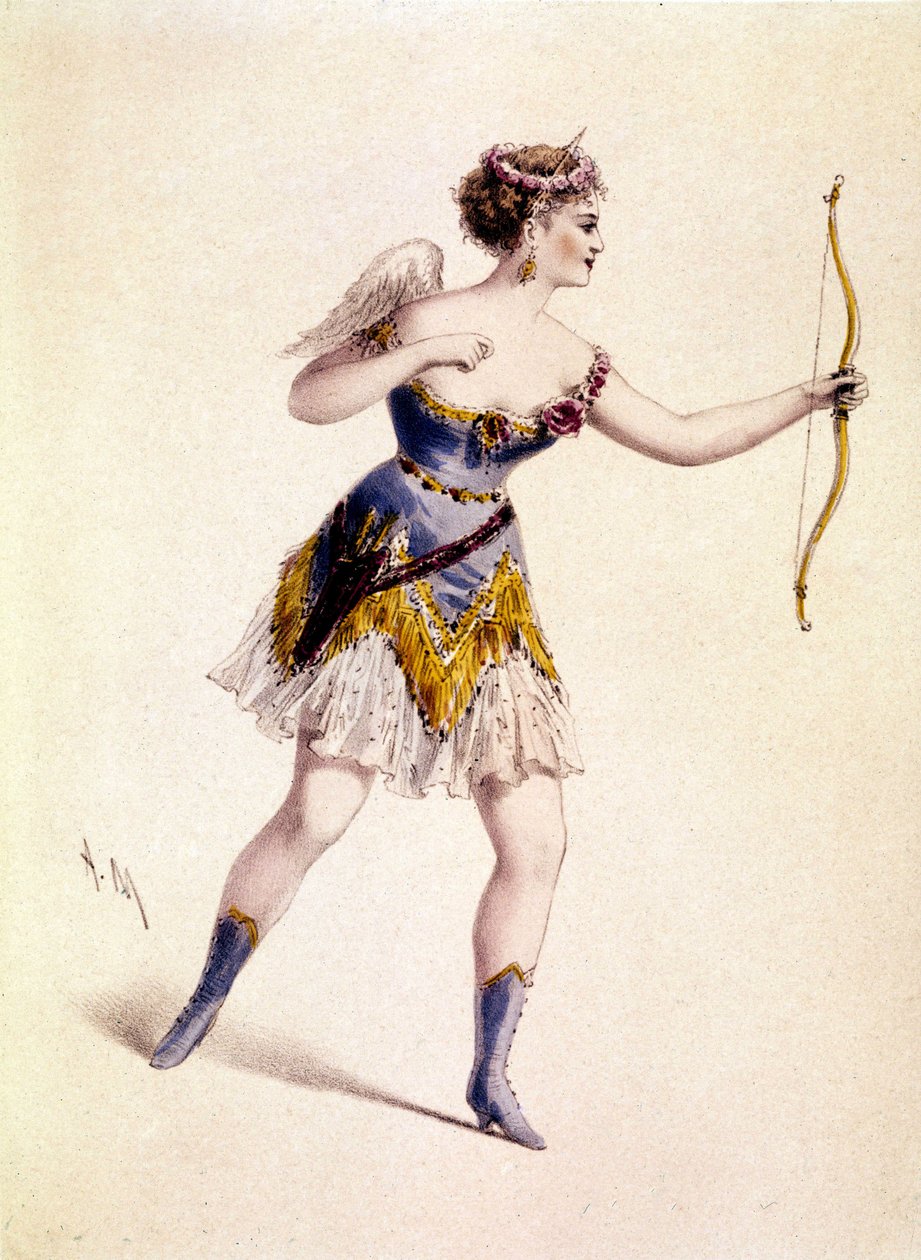 Cora Pearl (1842-1886), English courtesan, in the role of Cupid in the Opera “Orphee to Hell” 作者 未知艺术家