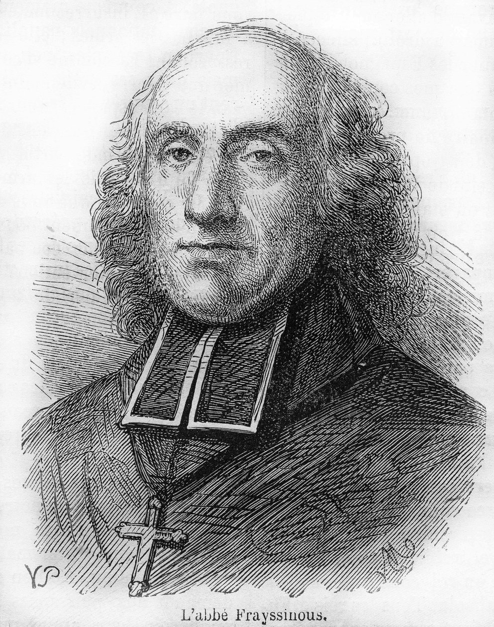 德尼-德-弗雷西努斯伯爵（1765-1841），法国教士，赫尔莫波利斯的主教，教会事务和公共教育部长。1844年的雕版画。 作者 未知艺术家