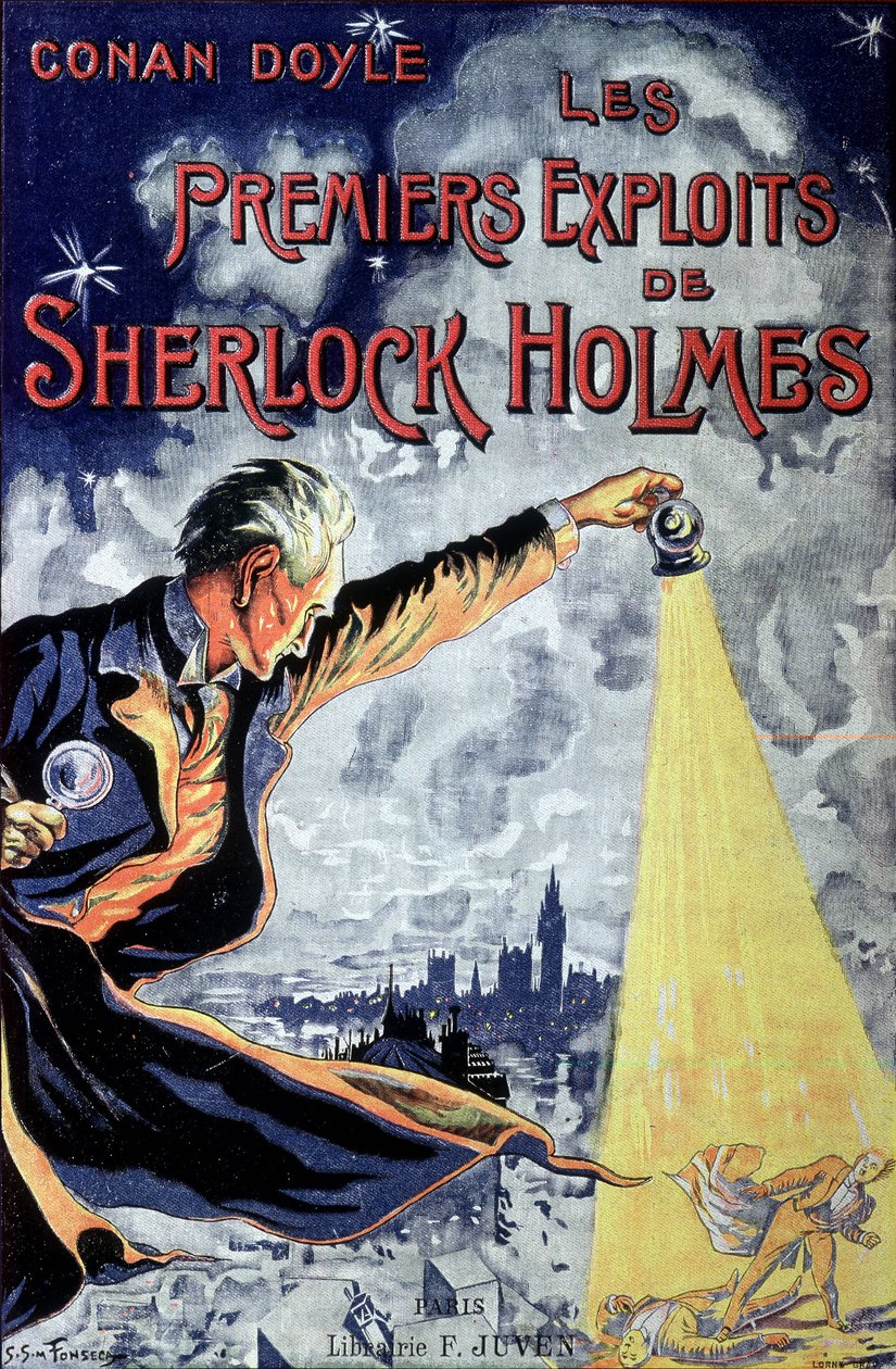 封面“”Les Premiers Exploits de Sherlock Holmes””，柯南道尔着。 作者 未知艺术家